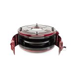 Furrë Rrethore 32L SAMDAN me fuqi 1300W, termostat 50–300°C dhe tepsi 38cm. Ideale për pica, byrekë dhe gatime të shpejta.