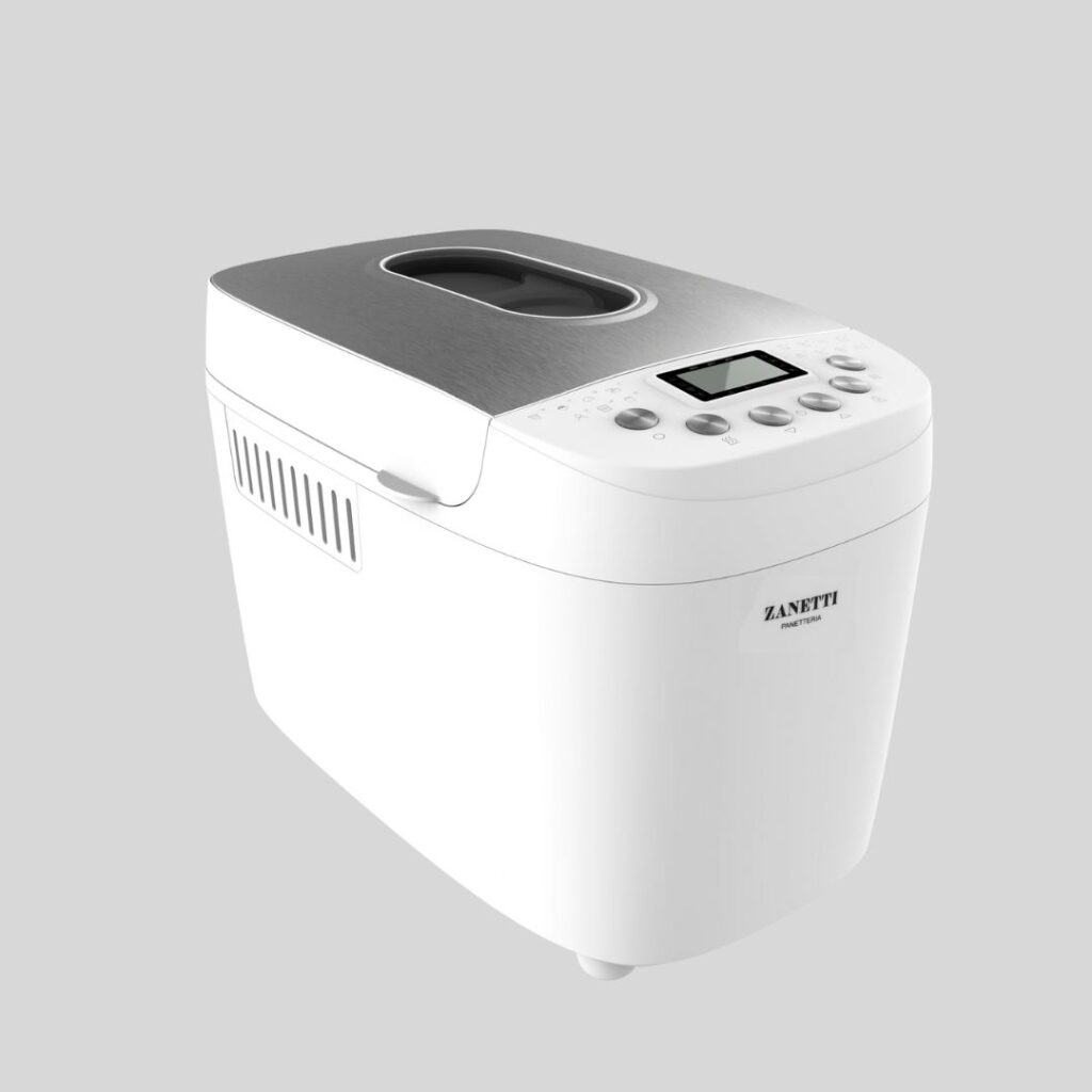 Berese Pjekese Buke 850W 1500g Panetteria ZANETTI 15 programe, 15 ore te programueshme, 2 elemente ngrohjeje, 2 helika, Enë jo ngjitëse