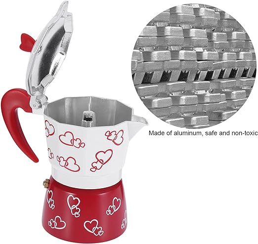 Beres Kafeje Moka Ekspres Dyshe Marble 97034981 prej alumini ushqimor bën kafe kollaj, shpejt, me siguri sepse valvula e patentuar i jep mbrojte maksimale!