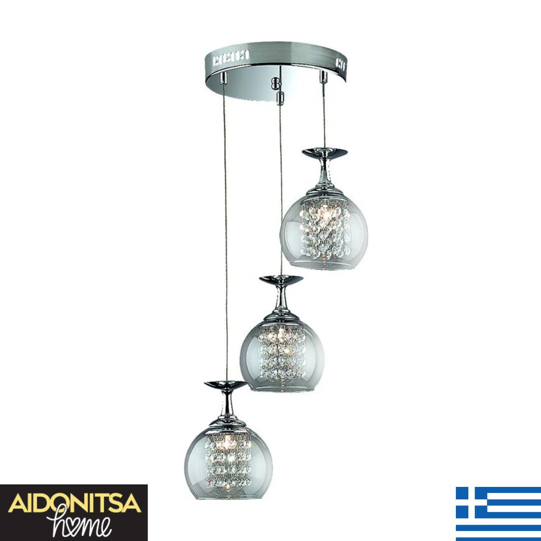 Abazhur Tavani Kristali 1338 3xG9 LED prodhuar në Greqi nga mjeshtra artizanë nga materialet më cilësore përveç ndriçimit do t'i japë hijeshi shtëpisë tuaj!