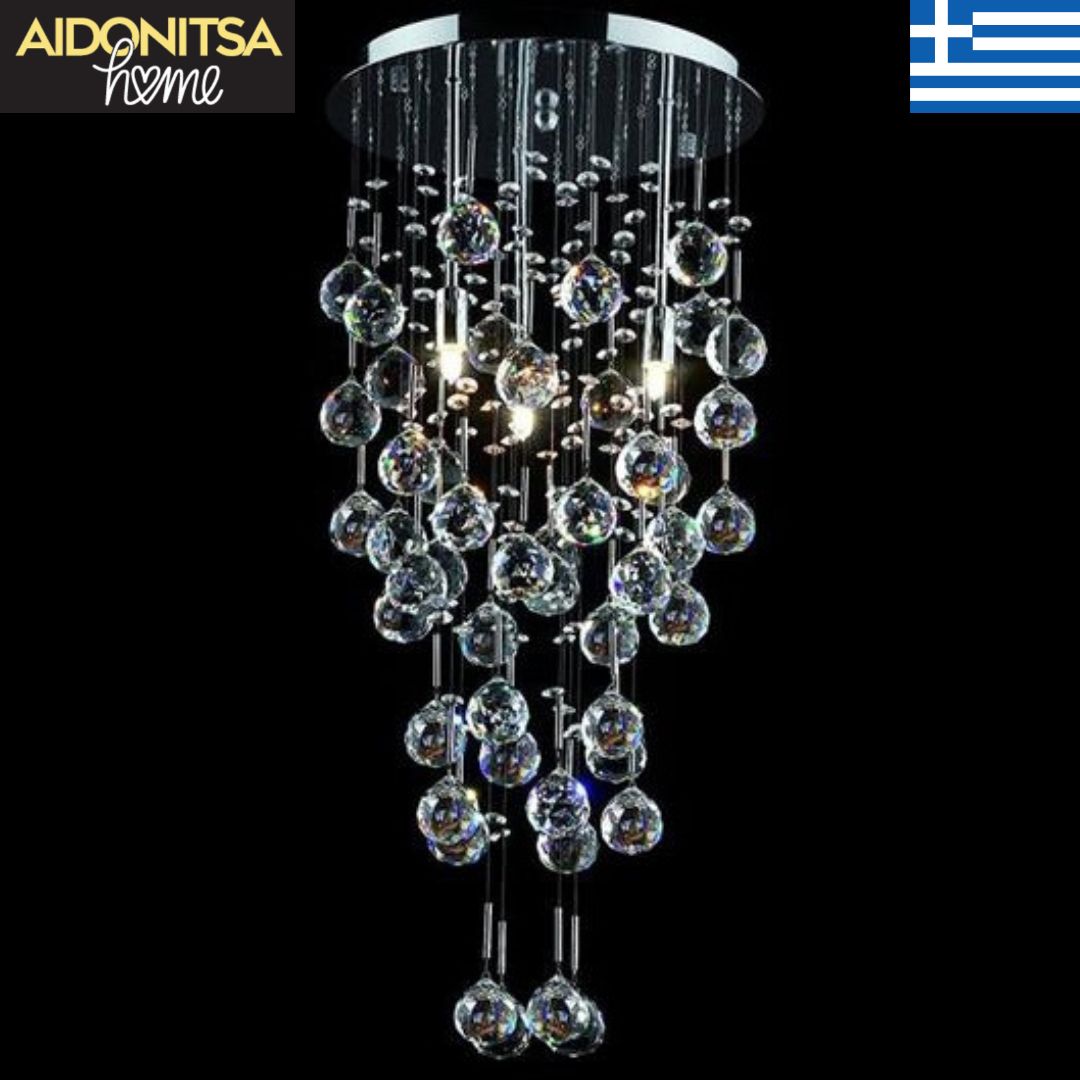 Abazhur Tavani Kristali 13683 D24cm G9X3 LED prodhuar në Greqi nga mjeshtra artizanë me materialet më cilësore, tani në çmim fantastik -50%
