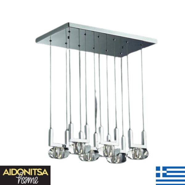 Abazhur Tavani Kristali F1718 me 6 llamba G9 LED prodhuar në Greqi nga mjeshtra artizanë , përveç ndriçimit do t'i japë hijeshi shtëpisë tuaj!