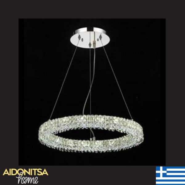 Abazhur Tavani Kristali 2900815 Me 3 Llampa LED prodhim grek nga mjeshtra artizanë me kristal cilësor dhe inoks special tani në çmim fantastik -50%!