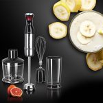 Blender Set 5 në 1 KM1157 1000w Bëni pure, salca, smoothie, supa velute, majonezë, ushqim për bebe, rrihni vezë, grini perime dhe fruta te thata etj.