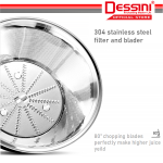 Shtrydhese Centrifugale 1400W DS599 DESSINI, Motor i fuqishëm 1400W, Kapacitet i madh,Dy nivele shpejtësie, Dizajn modern dhe kompakt, Lehtësi në pastrim,