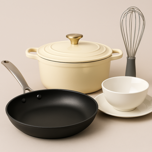 Tiganë, tenxhere, vegla për pastiçeri dhe servirje të sofistikuar. Zgjidh enët e gatimit dhe të servirjes që të duhen në HOMESHOP.