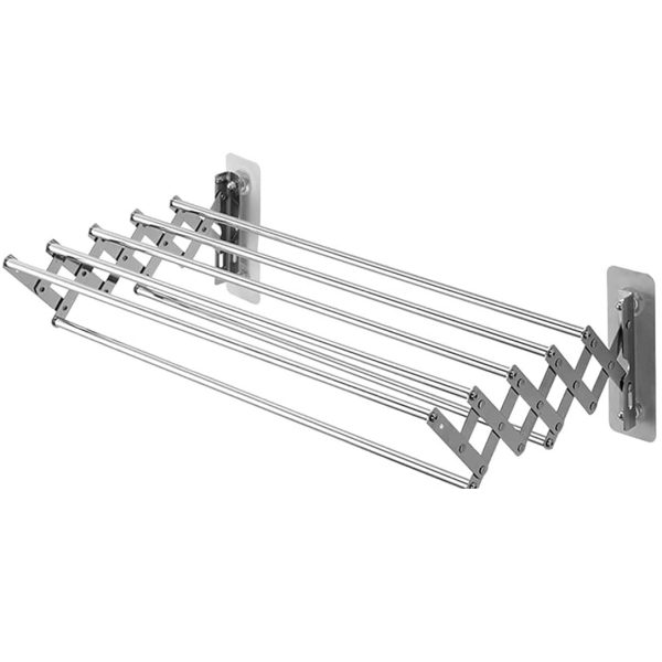 Ndërresë rrobash murale me 5 elemente alumini dhe palosje harmonike 80cm