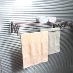 Ndërresë rrobash murale me 5 elemente alumini dhe palosje harmonike 80cm