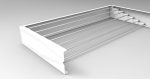 Ndërresë murale rrobash HOMAPEX 95cm me 6 shufra alumini dhe sistem palosjeje