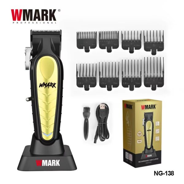 Makina e qethjes WMARK NG-138 me teh çeliku inox dhe teh lëvizës qeramike, motor 8000 RPM, bateri 2500mAh dhe ekran LED. Cilësi profesionale për çdo përdorim!