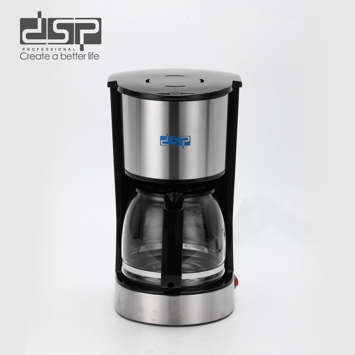 Makineri kafeje DSP KA3128 me trup inox dhe gotë xhami 1.5L