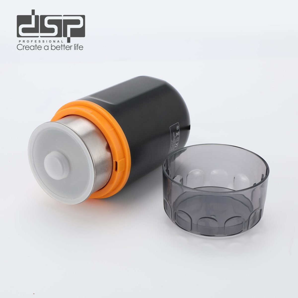 Mulli për kafe dhe erëza DSP Professional me kapak transparent