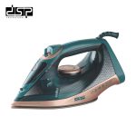 Hekur me avull DSP KD1351 me dizajn jeshil dhe rozë metalike, bazë qeramike dhe rregullator temperature