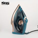 Hekur me avull DSP KD1351 me dizajn jeshil dhe rozë metalike, bazë qeramike dhe rregullator temperature