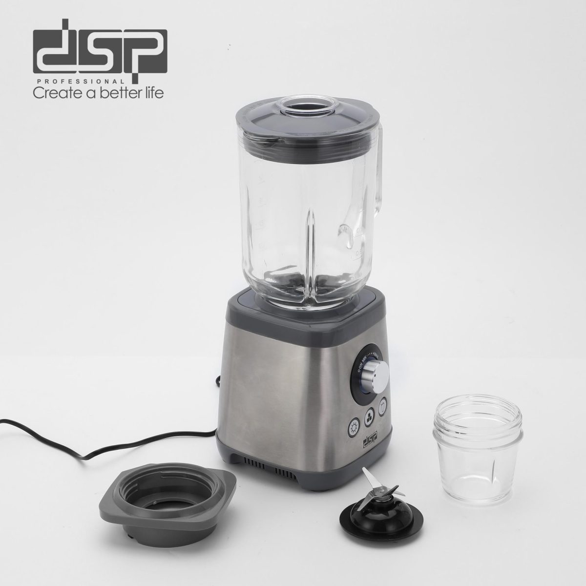 Blender tavoline DSP KJ2198 me kavanoz xhami dhe gotë për bluajtje farash