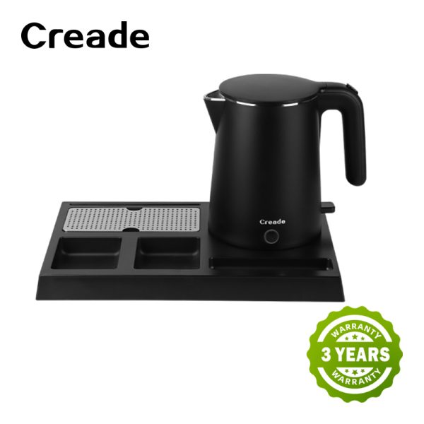 Ngrohëse uji hoteli Creade 0.8L 1000W inox me bazament organizues, model K-D09-A