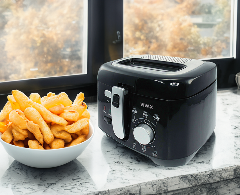 Fritezë VIVAX DF-1800B 1800W e zezë me kazan 2.5 litra