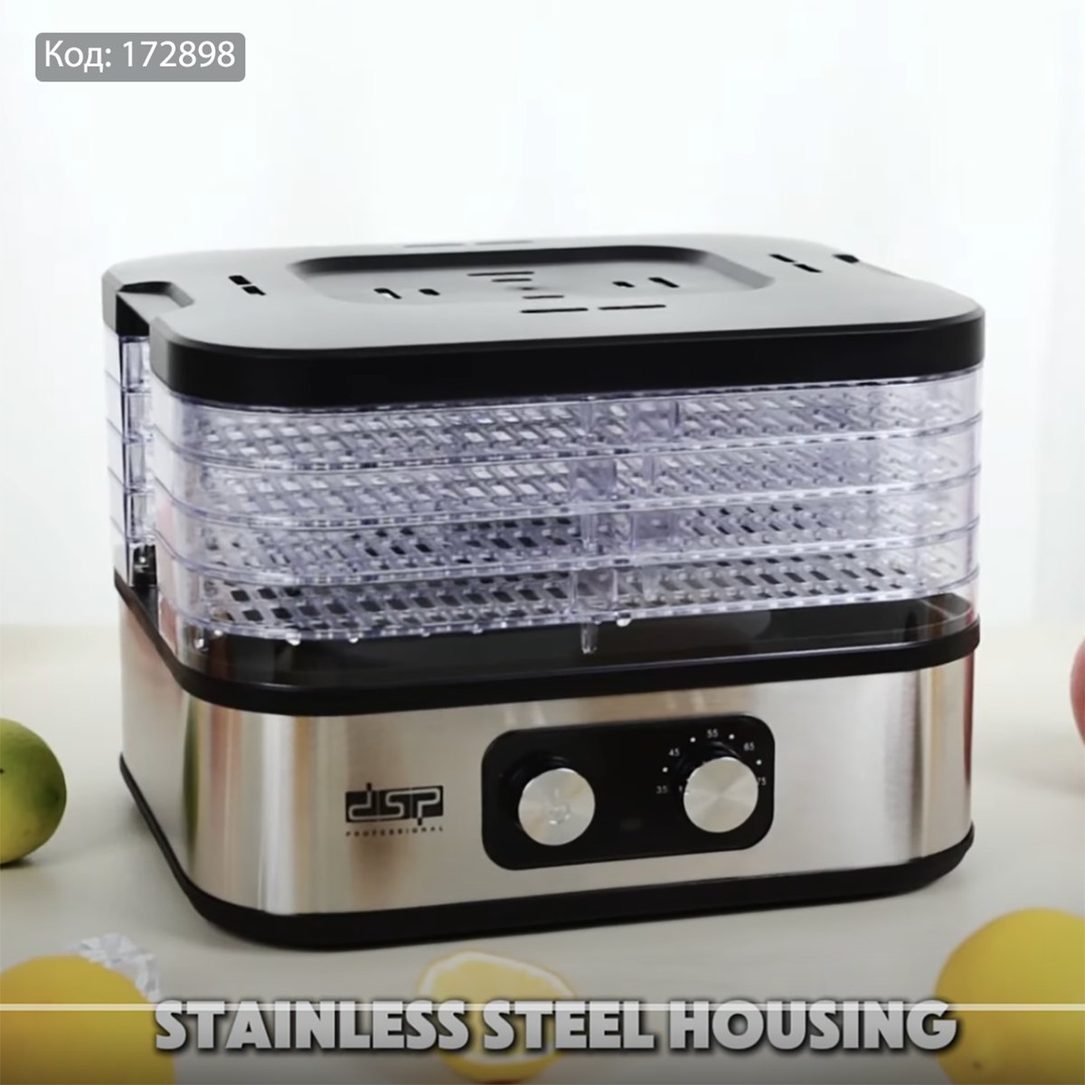 KA9011 3 Dehidrues Frutash & Perimesh DSP KA9011 240W me 5 shtresa dhe trup inox