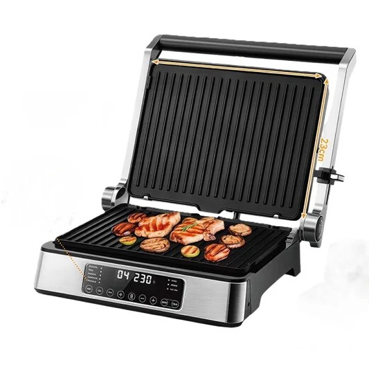 KB11134 Grill Elektrik DSP KB1113 1800W me panel prekjeje, inox dhe hapje 180°