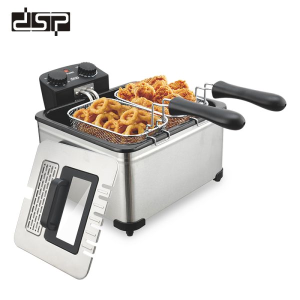 Fritezë Elektrike DSP KB2111 5L 2000W me 3 shporta inox dhe termostat të rregullueshëm