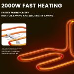 Fritezë Elektrike DSP KB2111 5L 2000W me 3 shporta inox dhe termostat të rregullueshëm