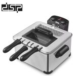 Fritezë Elektrike DSP KB2111 5L 2000W me 3 shporta inox dhe termostat të rregullueshëm