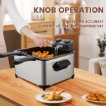 Fritezë Elektrike DSP KB2111 5L 2000W me 3 shporta inox dhe termostat të rregullueshëm