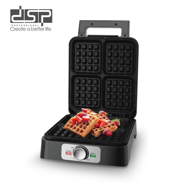 Aparat për Waffle DSP KC1337 1600W me pllaka jo-ngjitëse dhe termostat të rregullueshëm