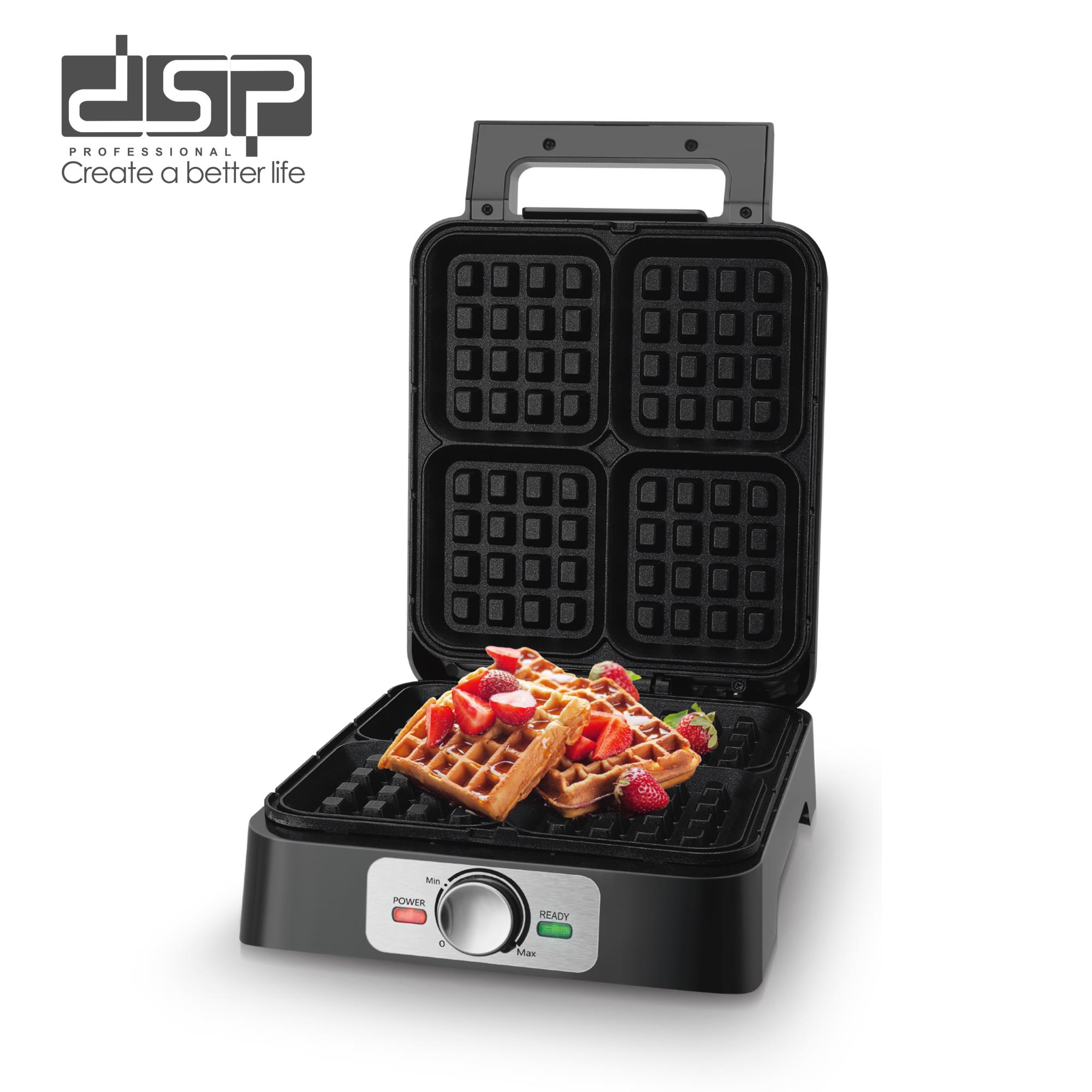KC1337 1 Aparat për Waffle DSP KC1337 1600W me pllaka jo-ngjitëse dhe termostat të rregullueshëm