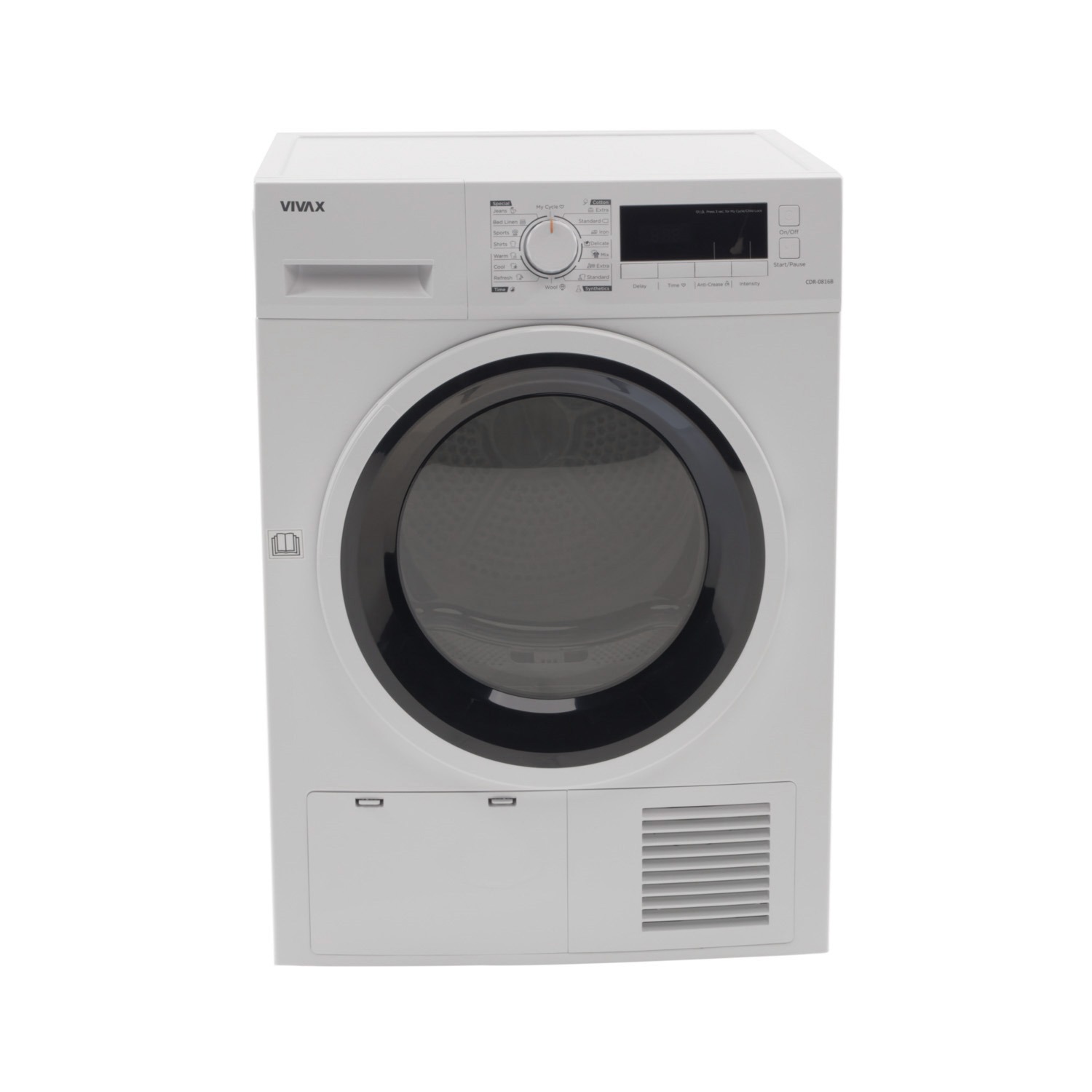 imgi_31_Vivax_BT_CDR_0816B67 Tharëse Rrobash VIVAX CDR-0816B me Kondensim 8kg Klasa B e bardhë