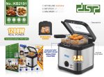 Fritezë Elektrike DSP KB2191 2.5L 1200W me dritare xhami dhe trup inox