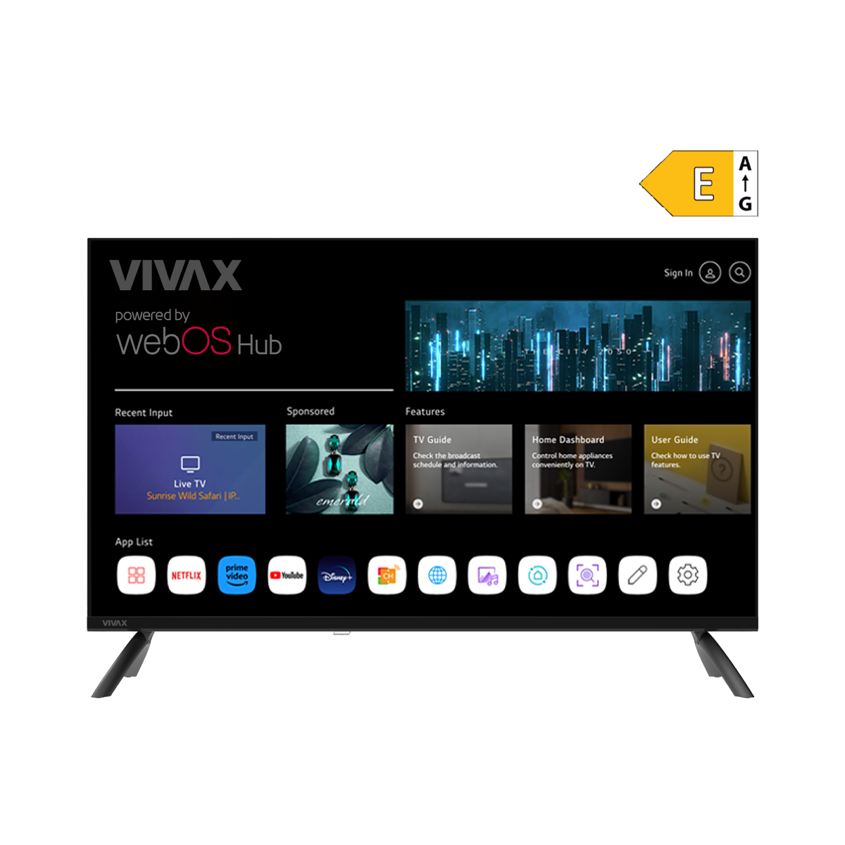 Televizor Smart VIVAX LED TV 32LE110WO 32” HD webOS Hub me Wi-Fi dhe garanci 3+2 vite