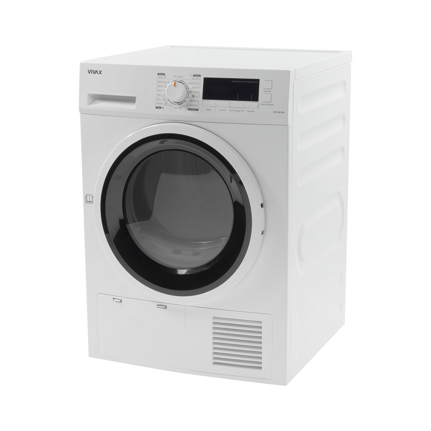imgi_86_CDR-0812A-P-Right Tharëse Rrobash VIVAX CDR-0816B me Kondensim 8kg Klasa B e bardhë