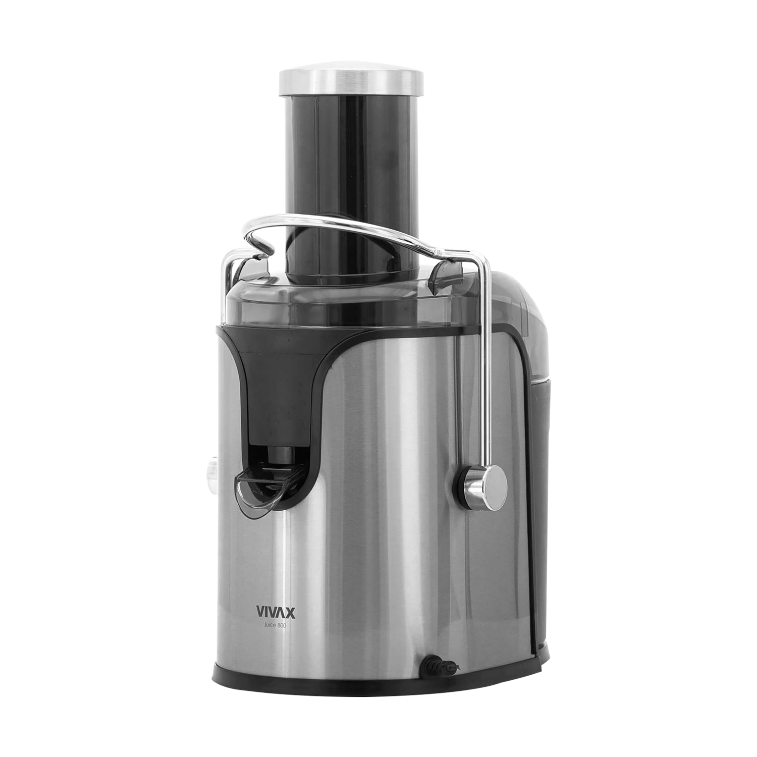 imgi_88_360-sokovnik-aj-800-P-Right Shtrydhëse Frutash & Perimesh VIVAX AJ-800 800W Inox me hapje të gjerë 7.5cm