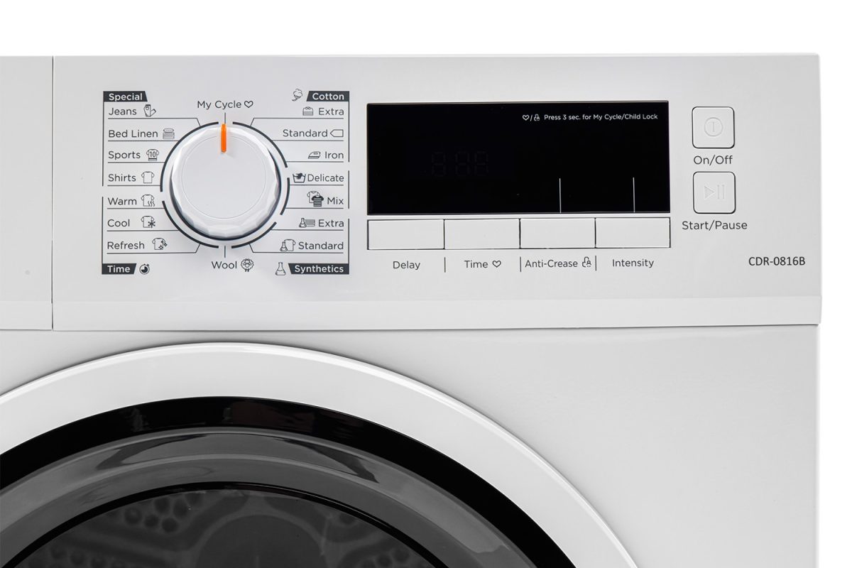 Tharëse Rrobash VIVAX CDR-0816B me Kondensim 8kg Klasa B e bardhë