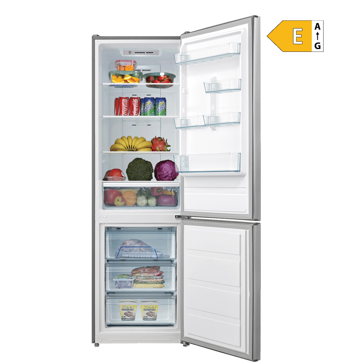 Frigorifer i Kombinuar VIVAX CF-310ENF X No Frost Inox 310 L