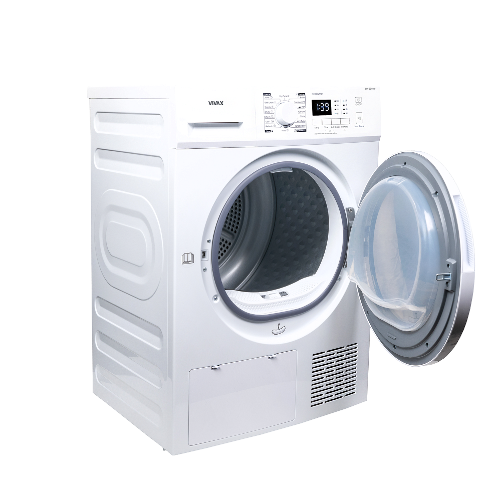 imgi_97_CDR-0816SHP-P-Left-Open Tharëse Rrobash VIVAX CDR-0816SHP me Pompë Nxehtësie 8kg A++ e bardhë