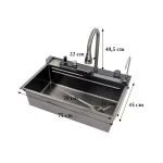 Lavaman Multifunksional Inoksi HAUSBERG HB-C9955NG me rubinet dixhital dhe prerëse të integruar