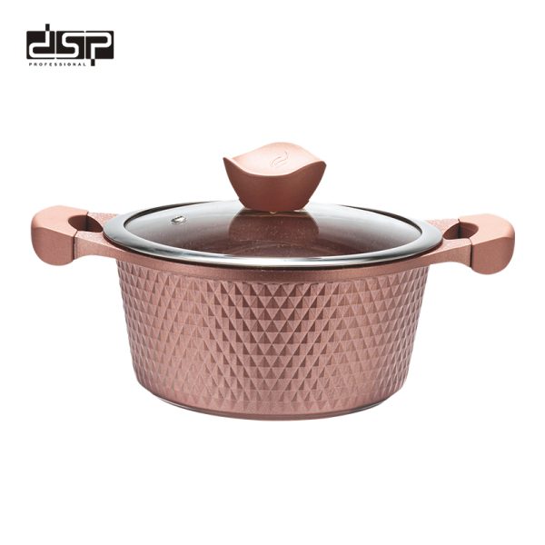 Tenxhere guri DSP 28cm Die-Cast me kapak xhami dhe bazë induksioni