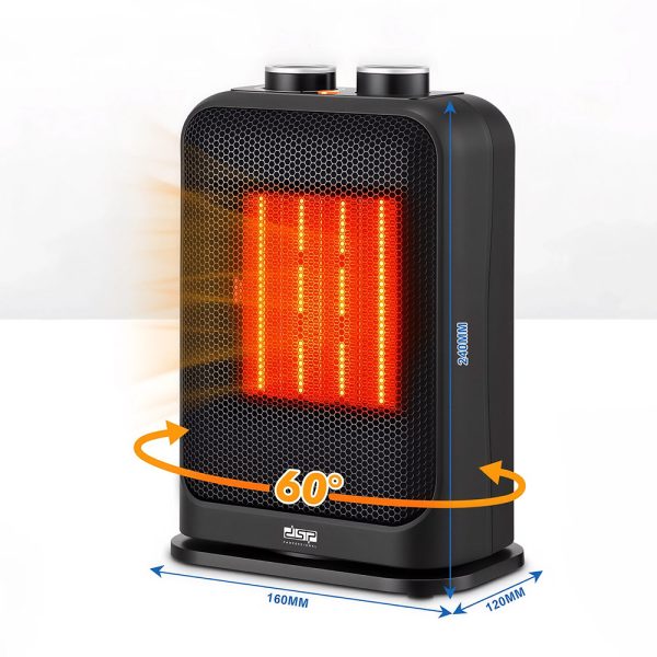 Ngrohës PTC DSP KD3102 me 1500W dhe oscilim 60° me mbrojtje automatike