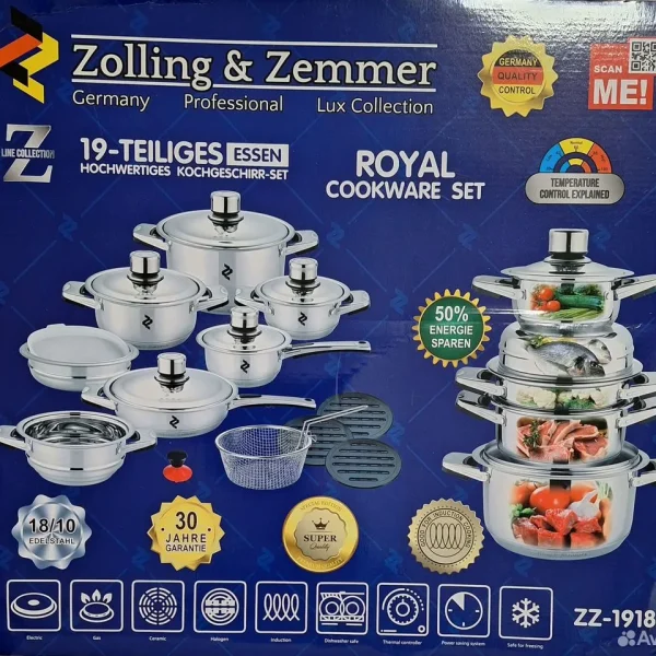 Set tenxhere inox Zolling & Zemmer 19 copë komplet