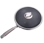 Wok inox 32cm me 3 shtresa SUS316 dhe teknologji laser hexagonal jo-ngjitëse