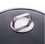 Wok inox 32cm me 3 shtresa SUS316 dhe teknologji laser hexagonal jo-ngjitëse